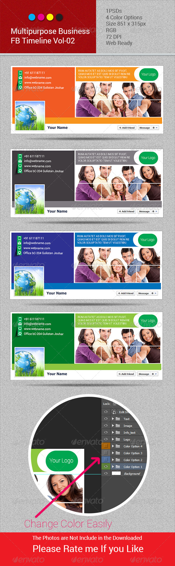 Multipurpose Business FB Timeline Vol-02 - Facebook Timeline Covers Social Media