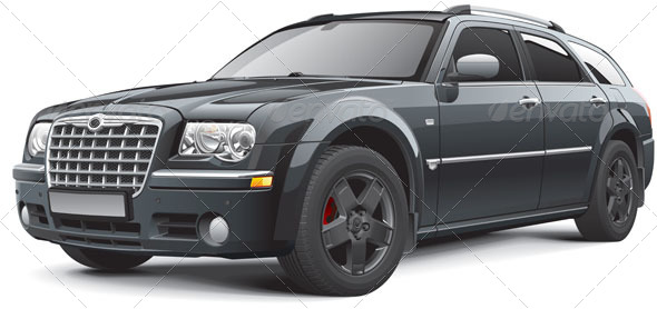 American Full-size Station Wagon - Vectors