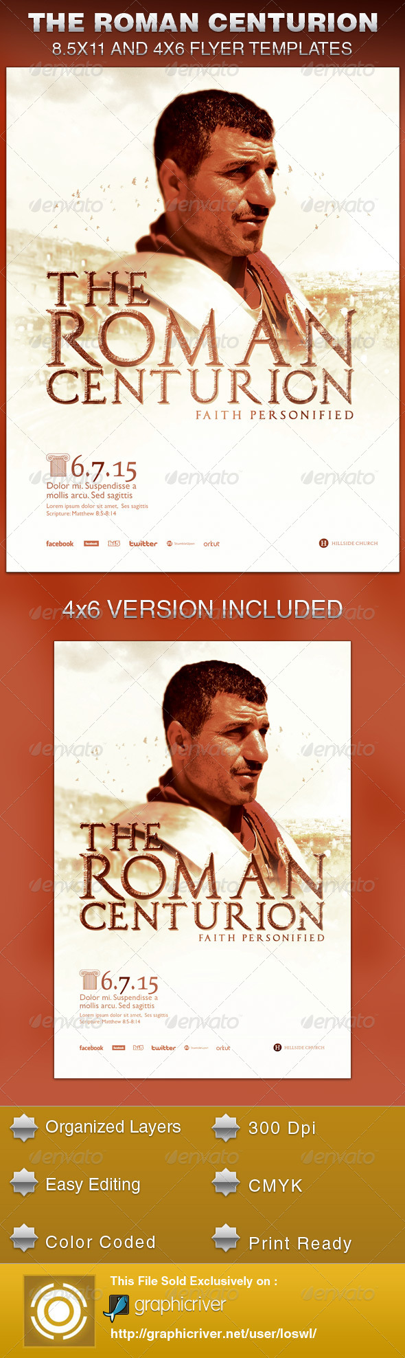 The Roman Centurion Church Flyer Template - Church Flyers