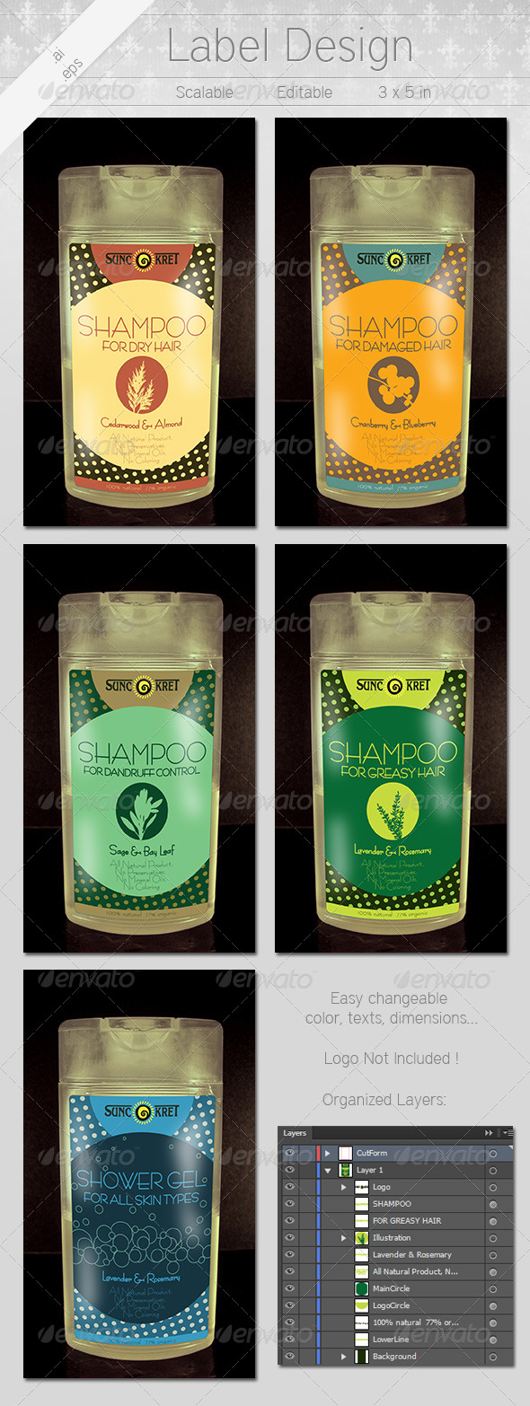 Label Design Template - Miscellaneous Print Templates