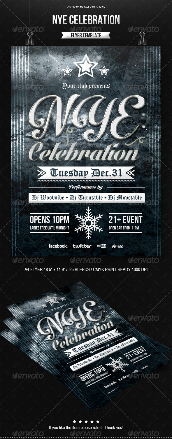 NYE Celebration - Flyer - Clubs & Parties Events