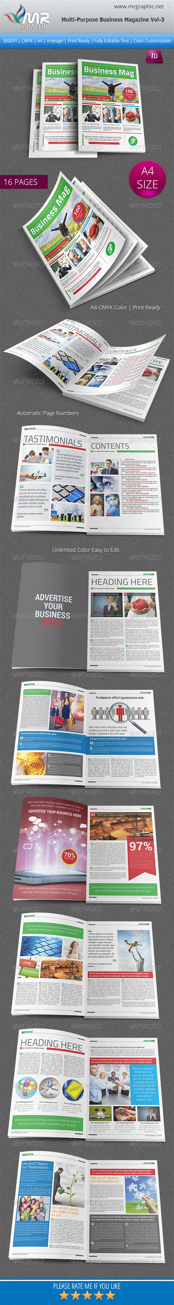 Multipurpose Business Magazine Vol 3 - Magazines Print Templates