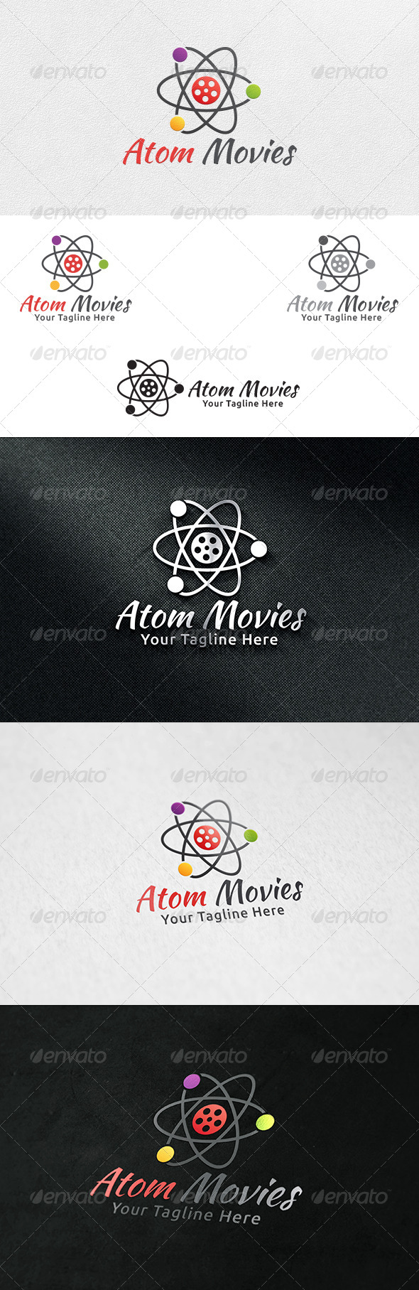 Atom Movies - Logo Template - Symbols Logo Templates