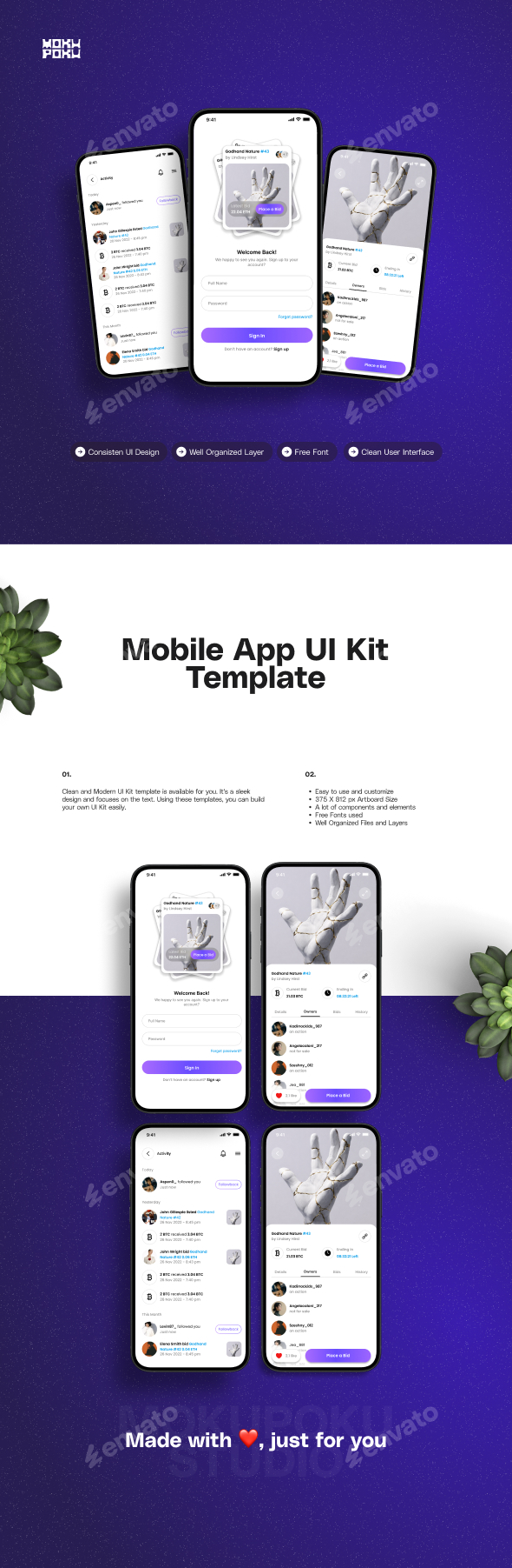 NFT Market - Mobile App UI Kit