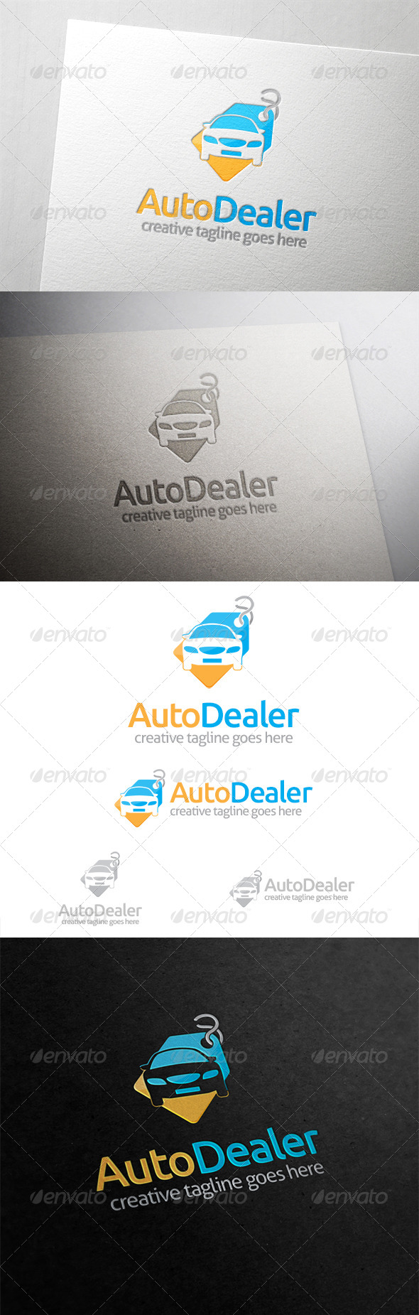 Auto Dealer Car Tag Logo - Objects Logo Templates