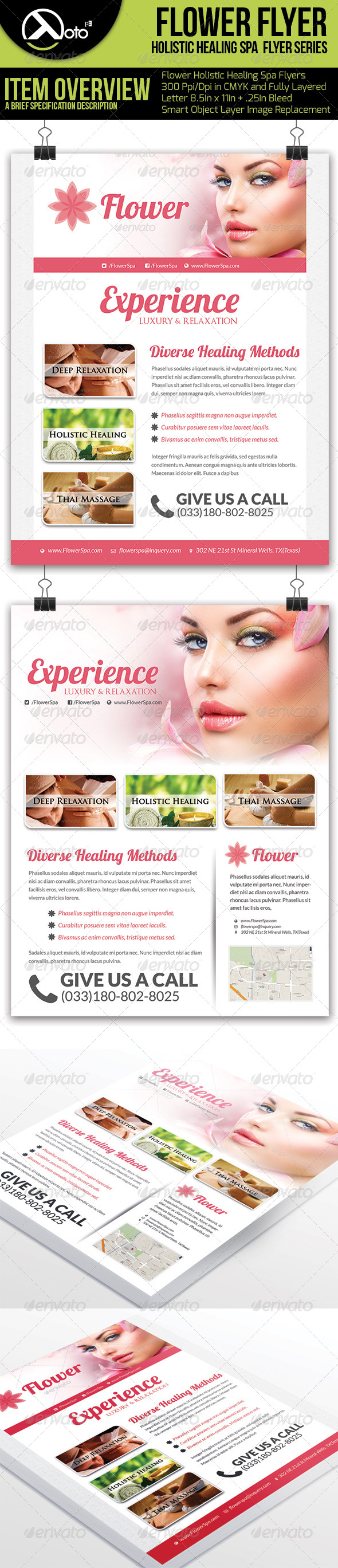 Holistic Healing Spa Flyers - Flyers Print Templates