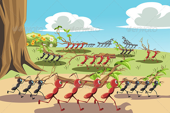 Working Ants - Animals Characters