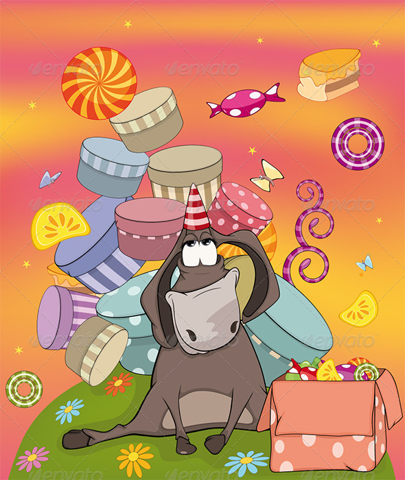 Donkey Birthday Cartoon - Birthdays Seasons/Holidays
