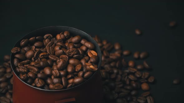 Coffee Beans in a Cezve Rotate Slowly alt