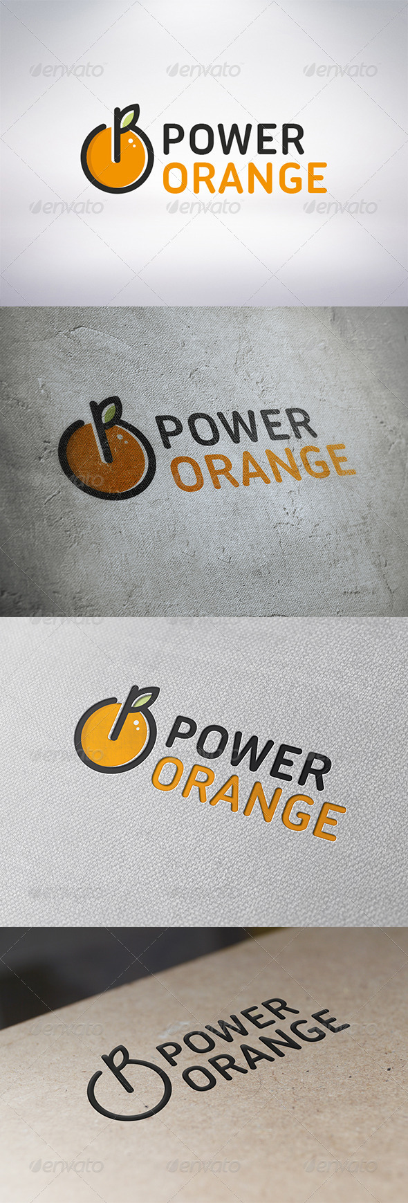 Power Orange Logo Template - Food Logo Templates