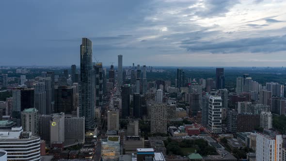 Toronto, Ontario Canada City Skyline Day To Night Timelapse