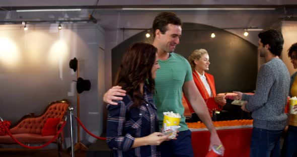 Woman distributing coupons to customers 4k alt