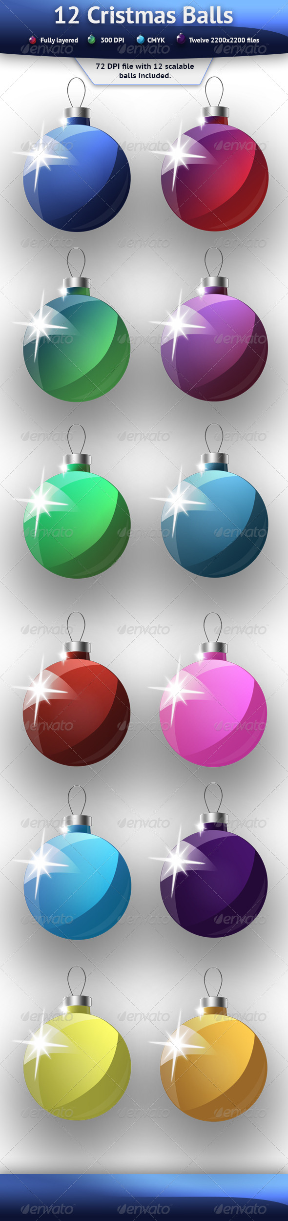 Cristmas Balls - Objects Illustrations