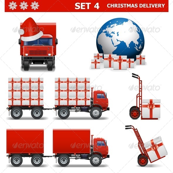 Vector Christmas Delivery Set 4 - Christmas Seasons/Holidays