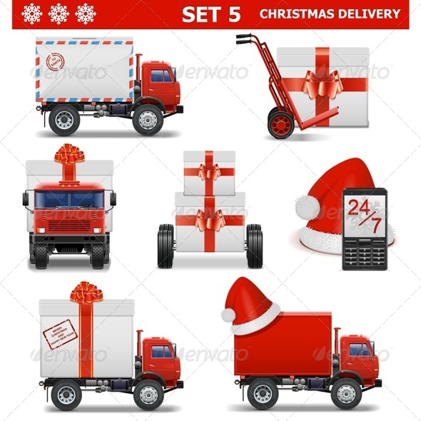 Vector Christmas Delivery Set 5 - Christmas Seasons/Holidays