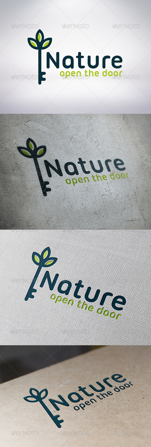 Natural Key Logo Template - Nature Logo Templates