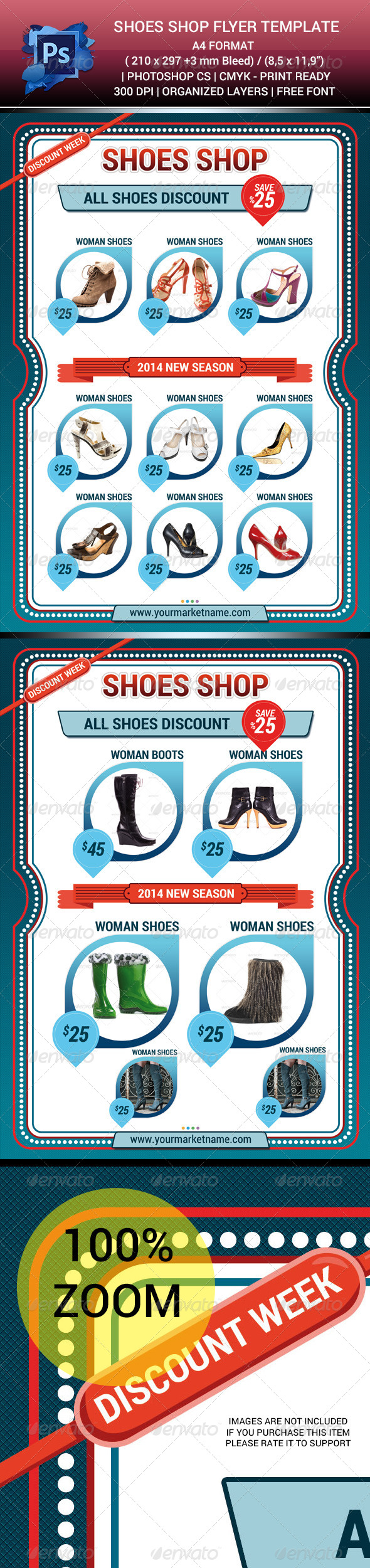 Shoes Shop Sales Flyer Template V.1 - Corporate Business Cards