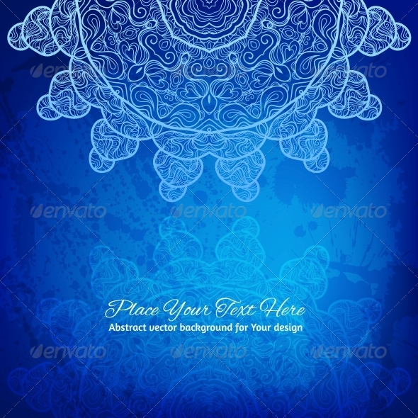 Round Ornament Abstract Vector Background - Backgrounds Decorative