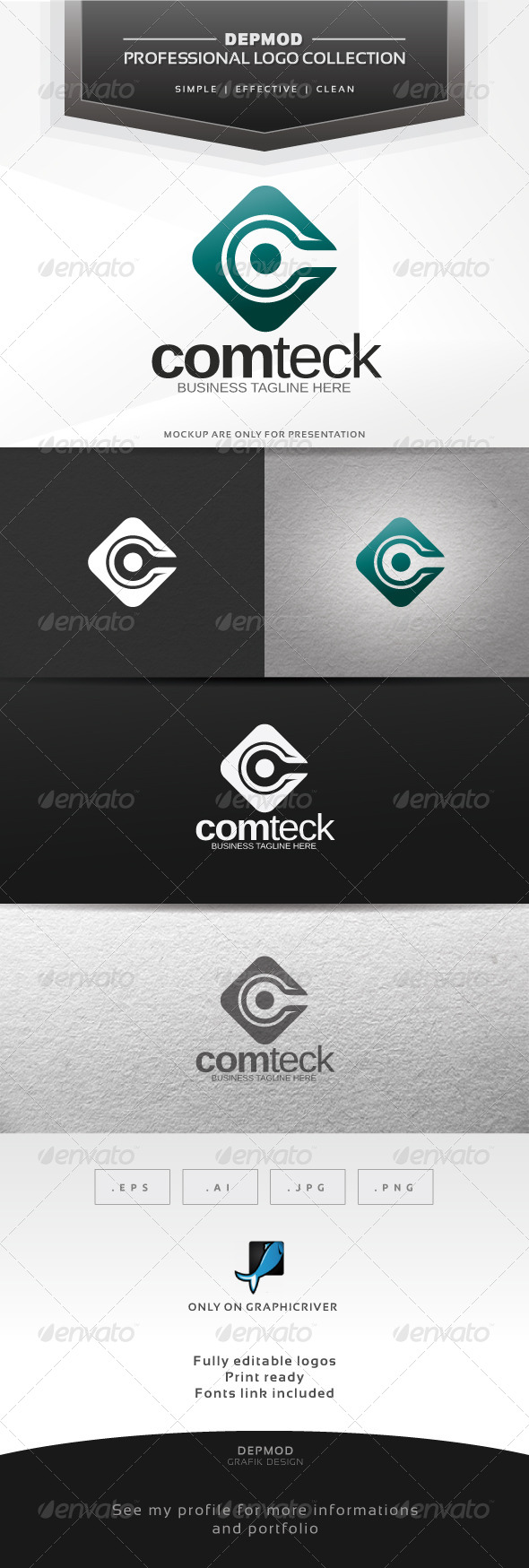 Comteck Logo - Abstract Logo Templates