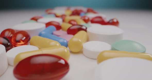 Pills Spread on Tabletop alt