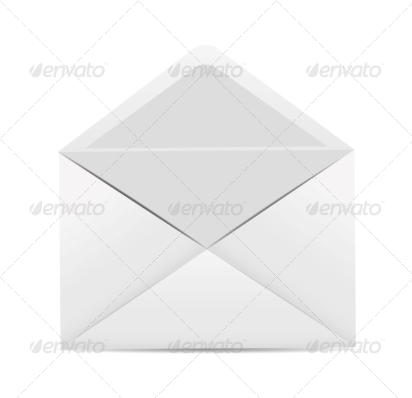 White Envelope Icon Vector Illustration - Web Technology