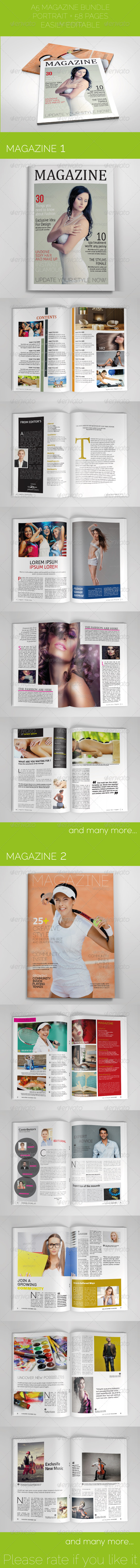 A5 Magazine Bundle - Magazines Print Templates