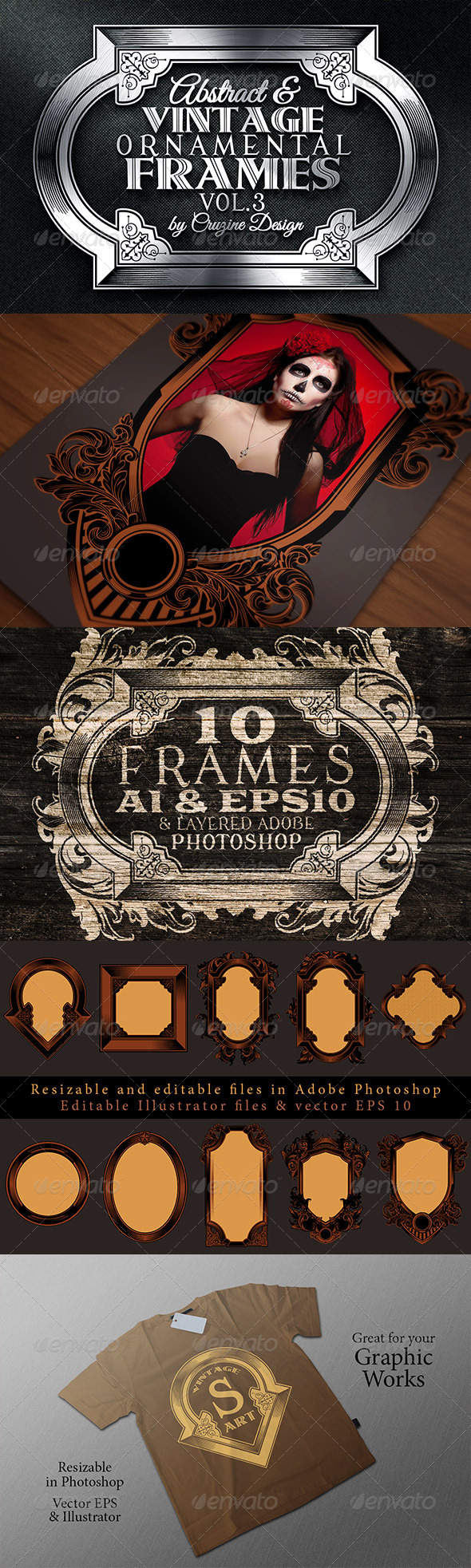 10 Frames Vol.3 - Vintage Ornament - Borders Decorative
