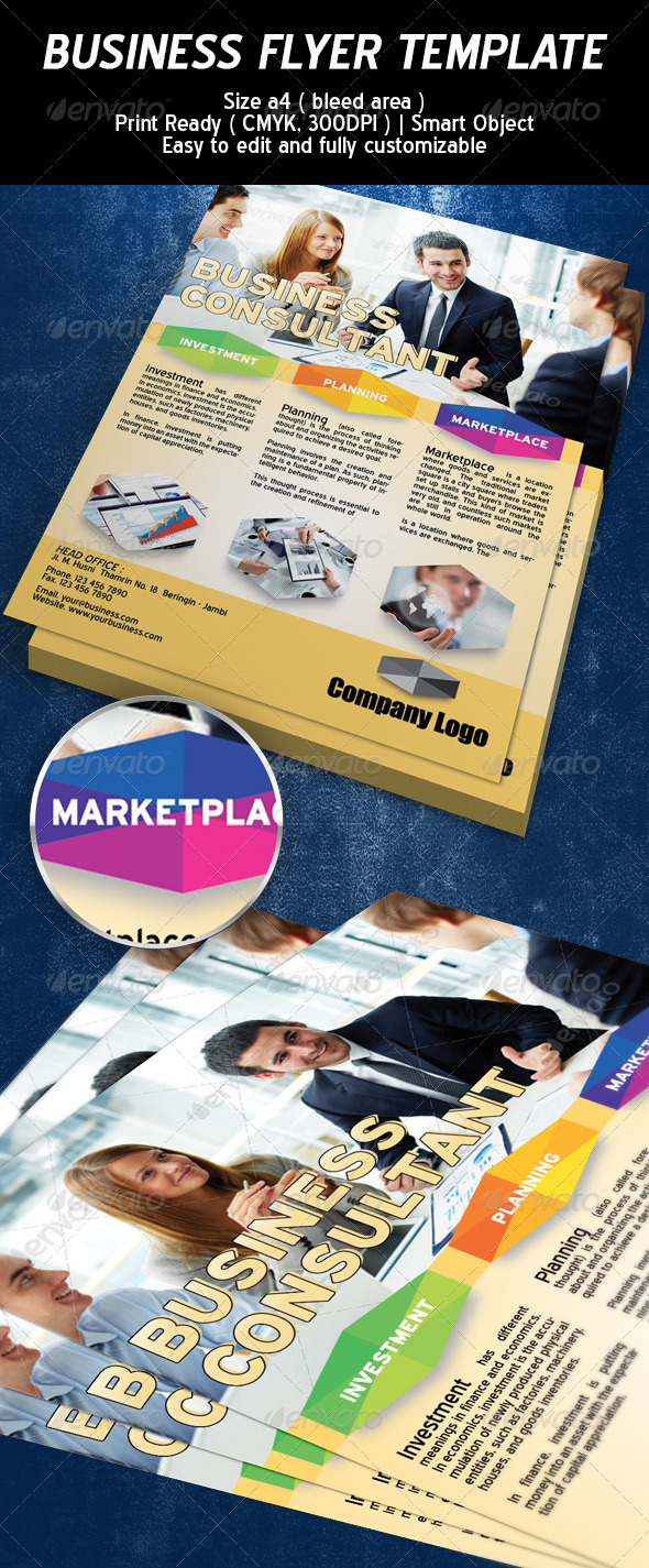 Business Consultant Flyer Template - Corporate Flyers