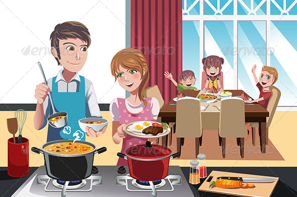 Family Dinner - People Characters