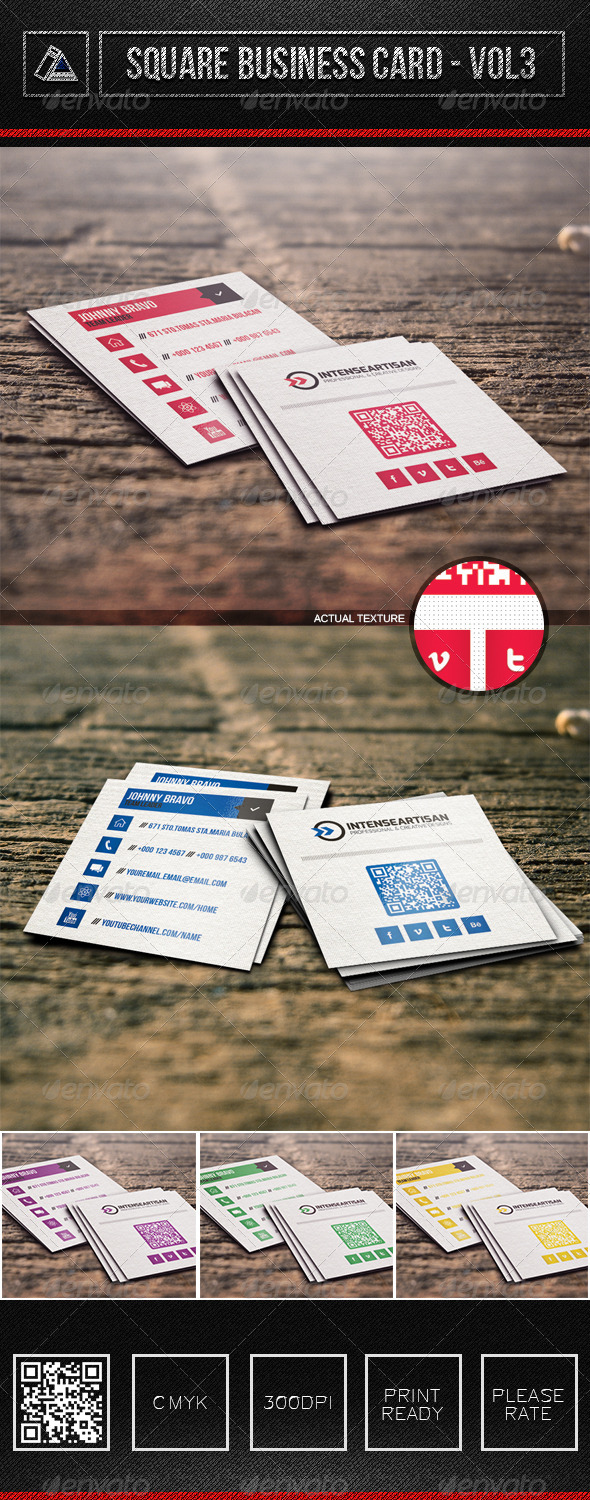 Square Business Card Vol3 - Corporate Business Cards