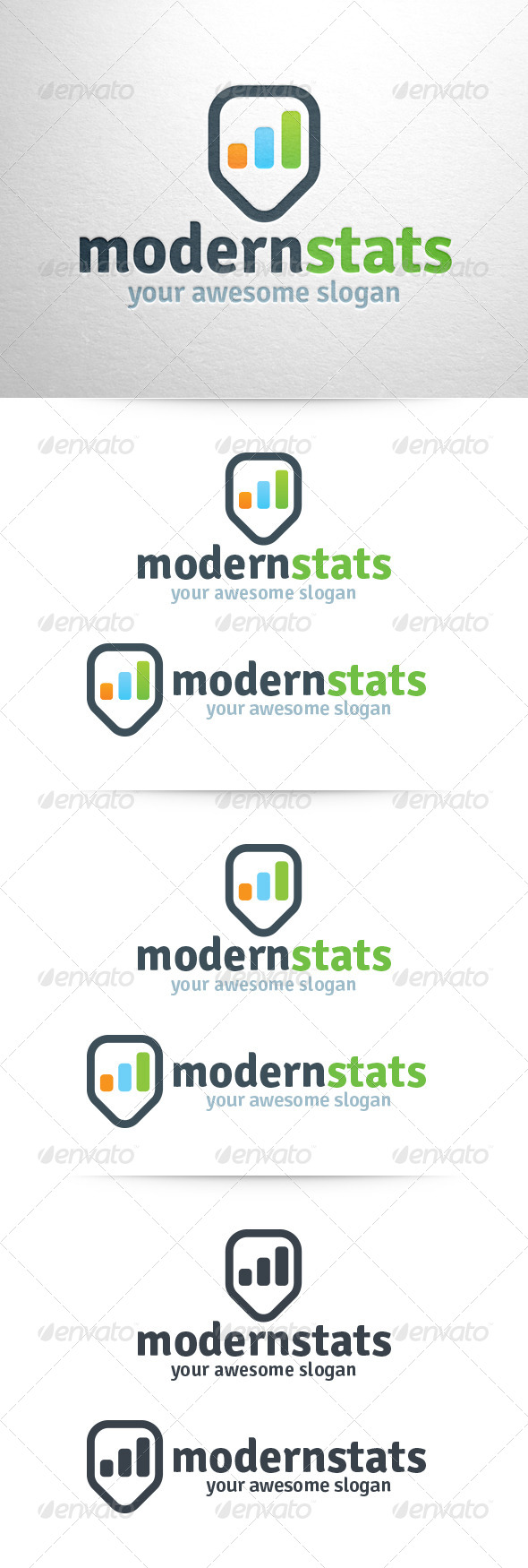 Modern Stats Logo - Logo Templates