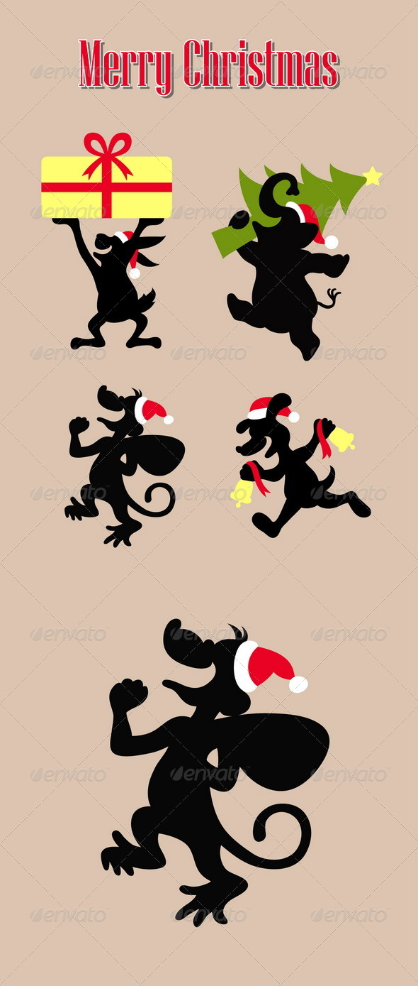Christmas Animal Activity Silhouettes - Animals Characters