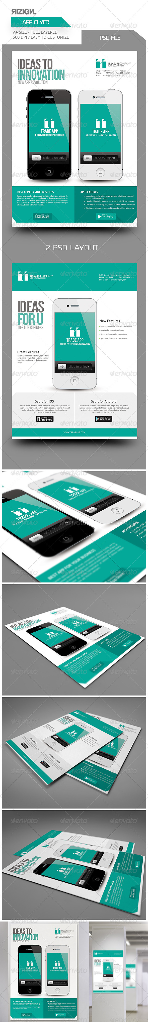 Mobile App Promotion Flyers - Corporate Flyers