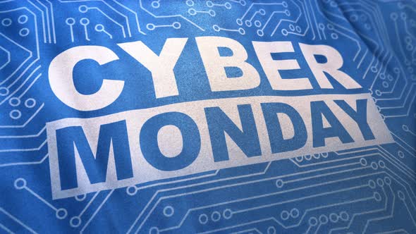 Blue Cyber Monday Concept Banner Loop