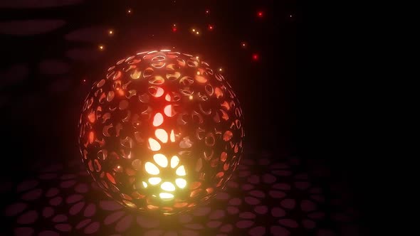 Romantic Candle In A Ball With Holes