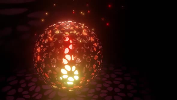 Romantic Candle In A Ball With Holes alt
