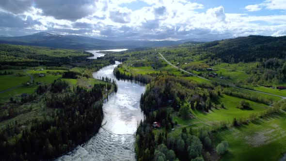 Ristafallet Waterfall in the Western Part of Jamtland alt