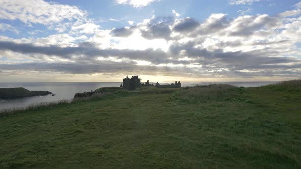 The Dunnottar Castle seen in the distance alt