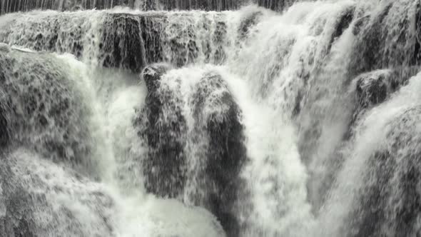 Shifen Waterfall Cascades, Pingxi, New Taipei, Taiwan. Close Up View alt