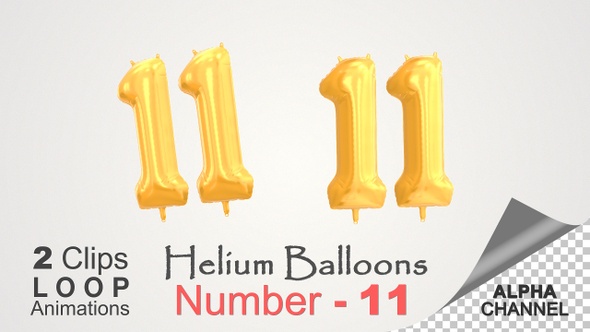 Celebration Helium Balloons With Number – 11