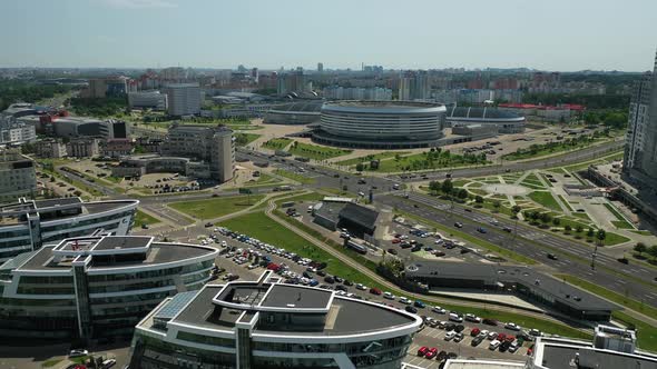 View From the Height of Pobediteley Avenue in Minsk