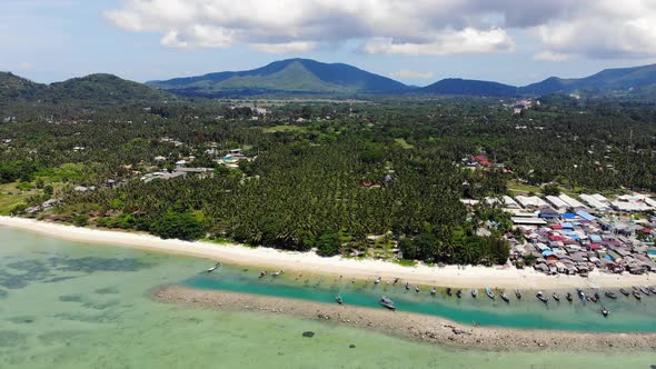Beautiful high view of nature with sea ocean alt