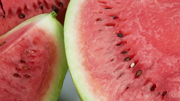 Half A Watermelon And Two Slices