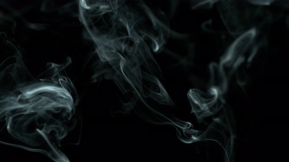Super Slow Motion Shot Abstract Smoke Isolated on Black Background at 1000Fps alt
