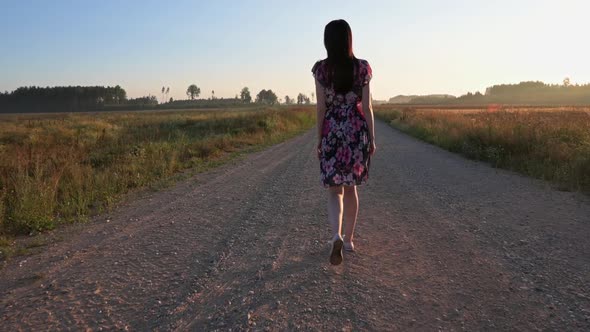 Woman Walks in Slow Motion alt