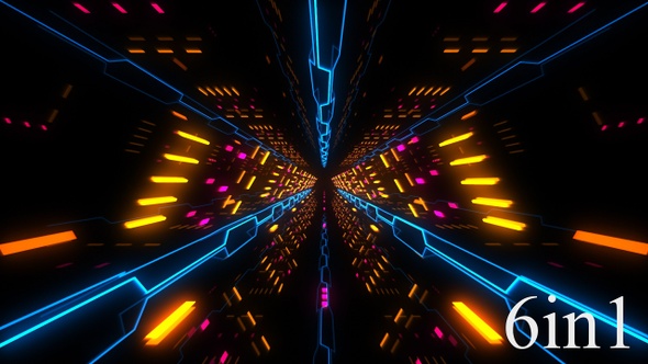 Neon Tunnel Backgrounds Pack alt