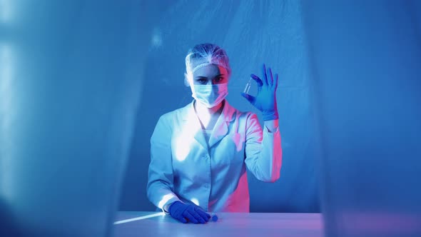 Vaccine Study Covid19 Cure Lab Technician Vial alt