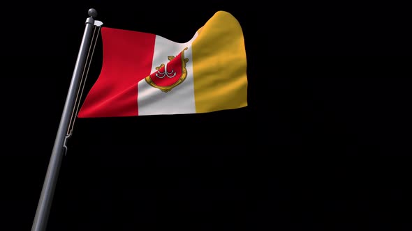 Flag Of Odessa City (Ukraine)  With Alpha Channel 4K alt