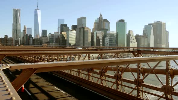Establishing Shot of New York City High Rise Business District alt