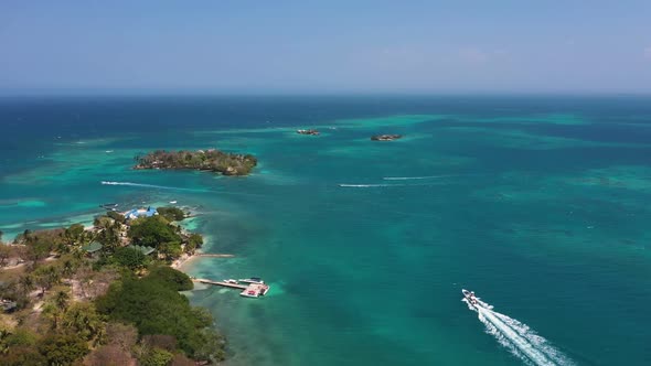 Islas Del Rosario Colombia Aerial View
